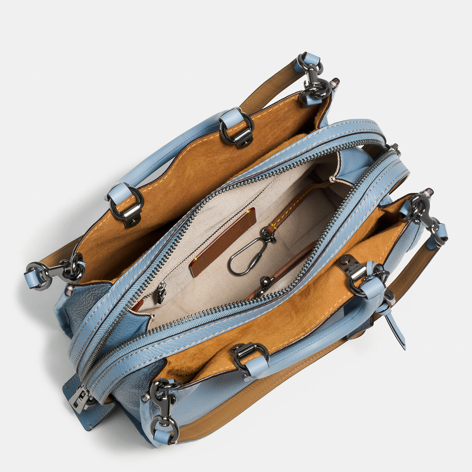 Storage Pocket Coach Rogue Bag In Glovetanned Pebble Leather Storage Pocket Coach Rogue Bag In Glovetanned Pebble Leather